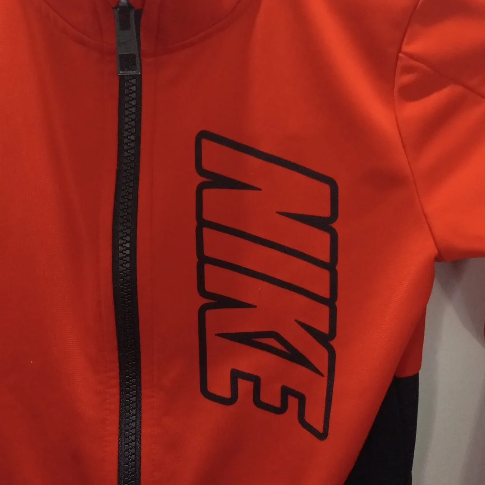 Nike Red & Black Zipper Front Jacket Size 5 Childs